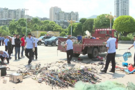 开州官方严厉打击非法捕捞！800余件钓具被销毁